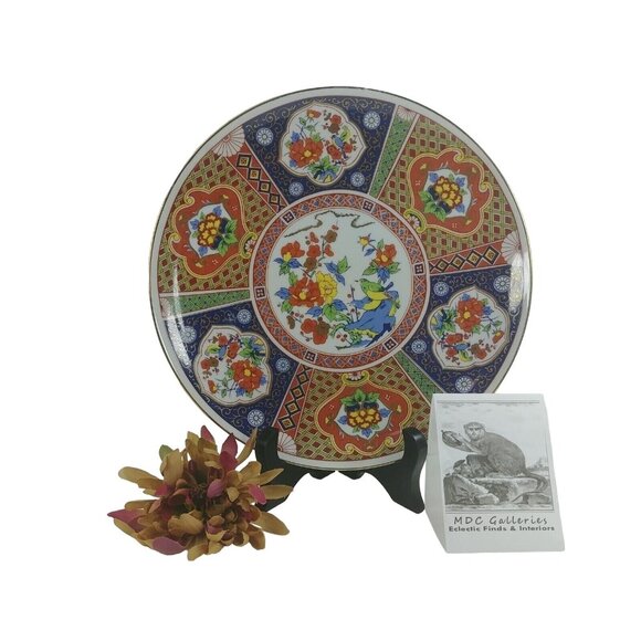 Asian Plate 10" Chop Marked on Back Original Japan Decal - Picture 6 of 8